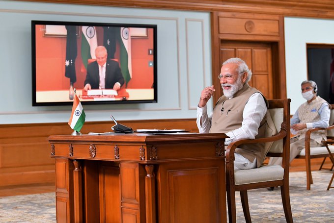  India, Australia Elevate Ties; Malabar To Go Quad?