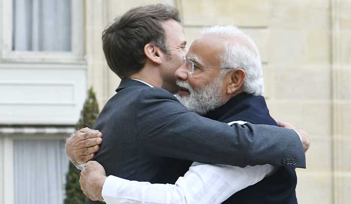  Modi Macron Bond Over Dinner, To Work Together On Space, Cyber, Supercomputers