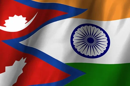 India-Nepal Flags