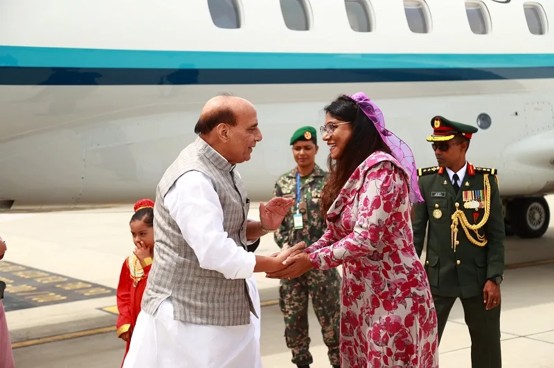 Rajnath with IAF Chief