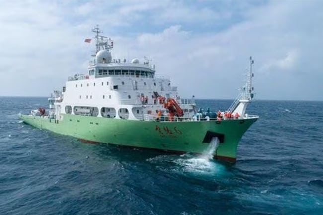 Visit Of Chinese Survey Vessel