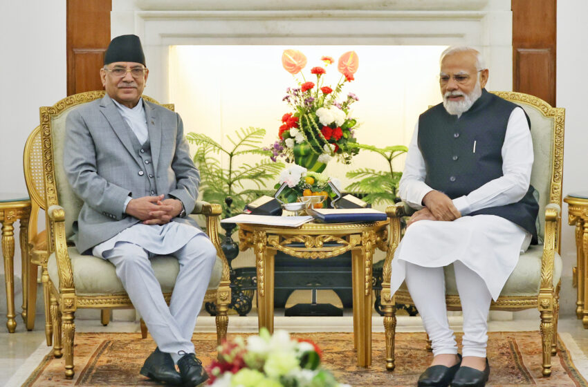 PM Modi holds talks with his Nepalese counterpart Prachanda