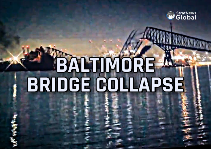  Baltimore Bridge Collapses Into River As Container Vessel Rams Into It
