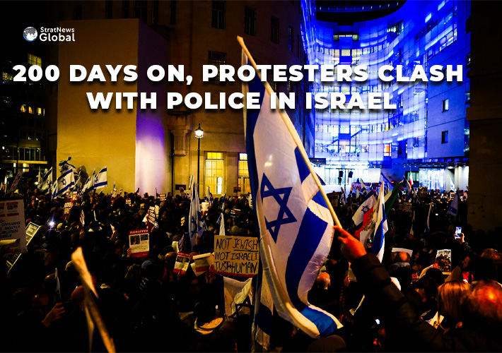  Israel Marks 200 Days Of Hostages In Hamas Captivity; Protesters Clash With Police In Jerusalem