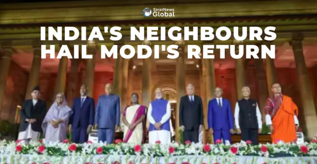 PM Narendra Modi with leaders from neighbouring countries