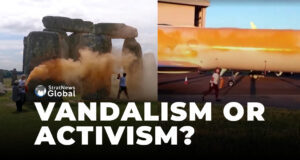 After Stonehenge Monument, Just Stop Oil Activists Paint Private Jets With Orange Colour