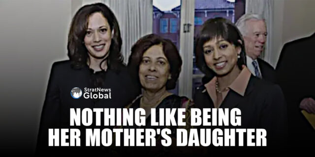 Kamala Harris and her younger sister with their mother