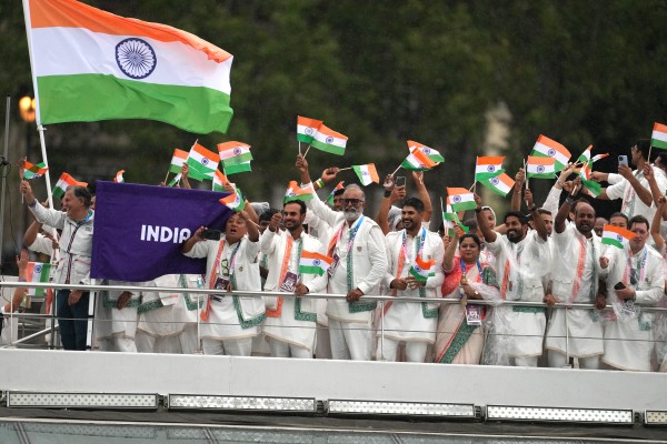 Indian athletes, opening ceremony Paris Olympics 2024 