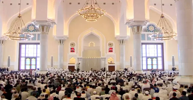 Mourners gather at mosque