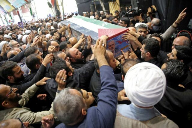 Haniyeh's coffin