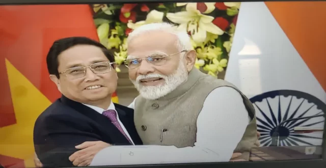 PM Modi with his Vietnamese counterpart