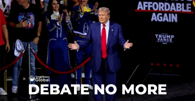 No third debate, says Trump