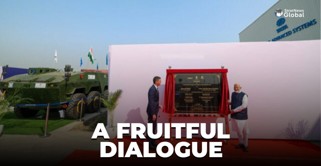 The President of Spain, Pedro Sánchez and the Prime Minister of India, Narendra Modi inaugurated the aircraft complex in Vadodara, where the C-295 aircraft will be manufactured.