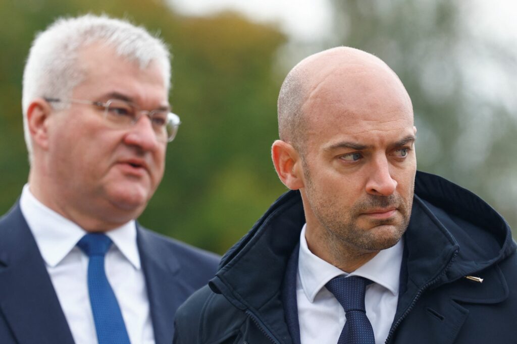 French Minister for Europe and Foreign Affairs Jean-Noel Barrot and Ukrainian Foreign Minister Andrii Sybiha