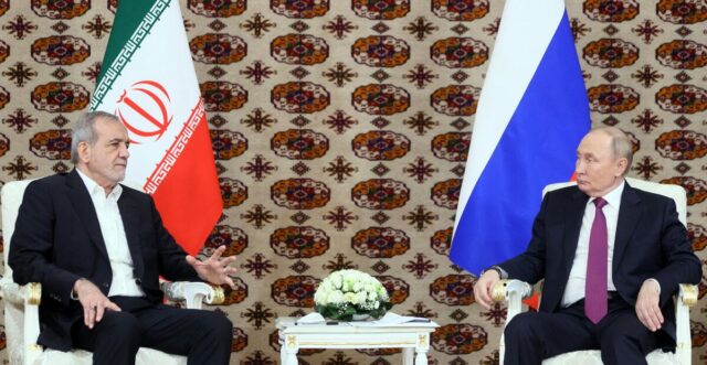 Iran President with his Russian counterpart