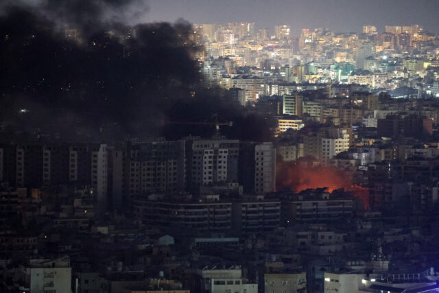 Aftermath of Israeli strikes on Beirut's southern suburbs