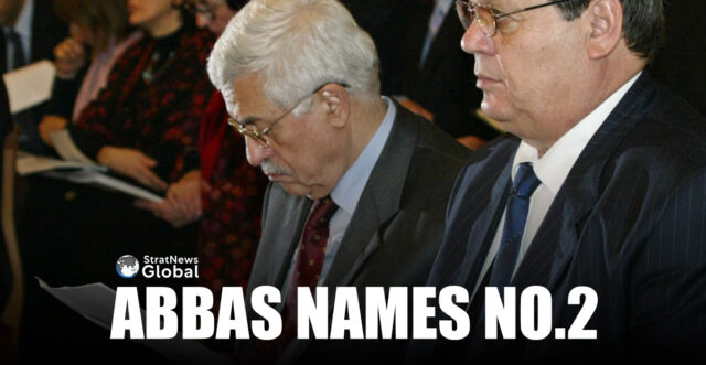 ABBAS NAMES NO.2 Palestinian leader Mahmoud Abbas with Rawhi Fattouh