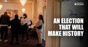 U.S. Voters Cast Ballots In Tight Race As Turbulent Campaign Nears Climax