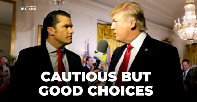 Cautious But Good Choices Fox News host Pete Hegseth with former U.S President Donald Trump. (REUTERS/Kevin Lamarque/File Photo)(REUTERS)