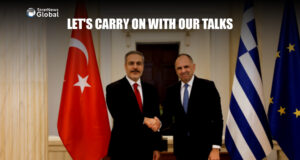 Greek Foreign Minister with his Turkish counterpart