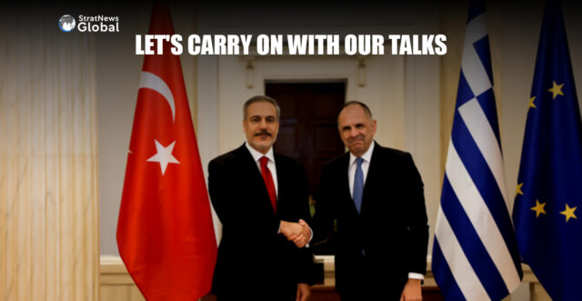Let's Carry On With Our Talks Greek Foreign Minister with his Turkish counterpart