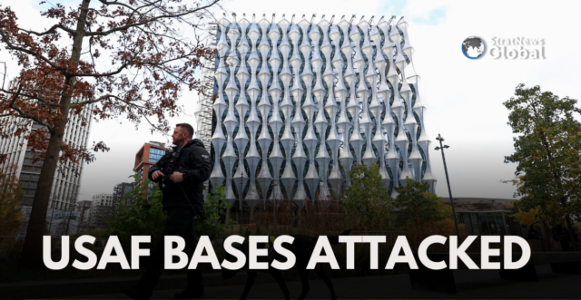 US Air force base drones, USAF base england drones, US base attack london, US Air base attack, us airforce base drones england