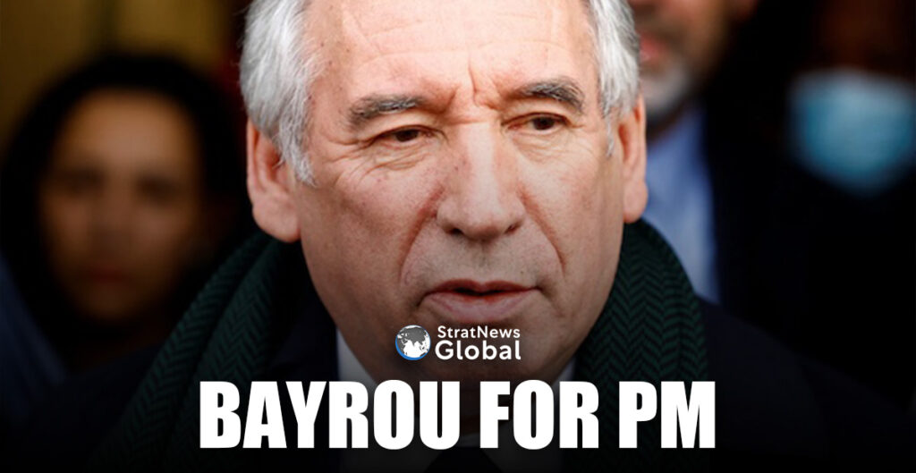 Newly appointed Prime Minister Francois Bayrou speaks to the media outside the offices of the high commissioner for planning in Paris, France, December 13, 2024. REUTERS/Stephanie Lecocq