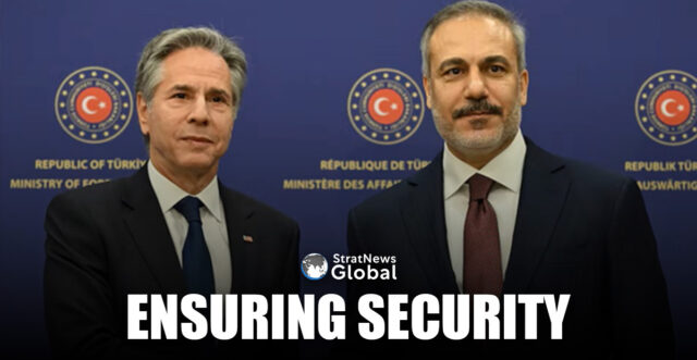 US Secretary of State Antony Blinken with Turkish Foreign Minister Hakan Fidan