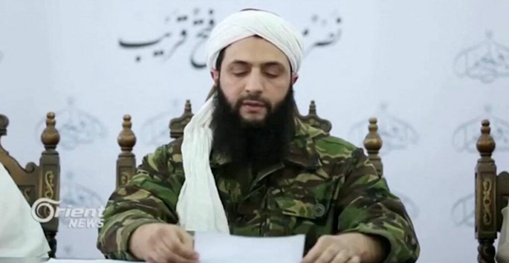 Then-Syrian Islamist rebel group Nusra Front leader Abu Mohammed al-Golan
