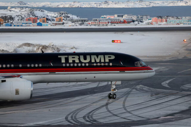 ED6MOTVVU5P2RAB673AQZIUTXA Donald Trump Jr. visits Nuuk, Greenland, on Tuesday, January 7, 2025. Donald Trump Jr. is on a private visit to Greenland. Emil Stach/Ritzau Scanpix/via REUTERS/File Photo
