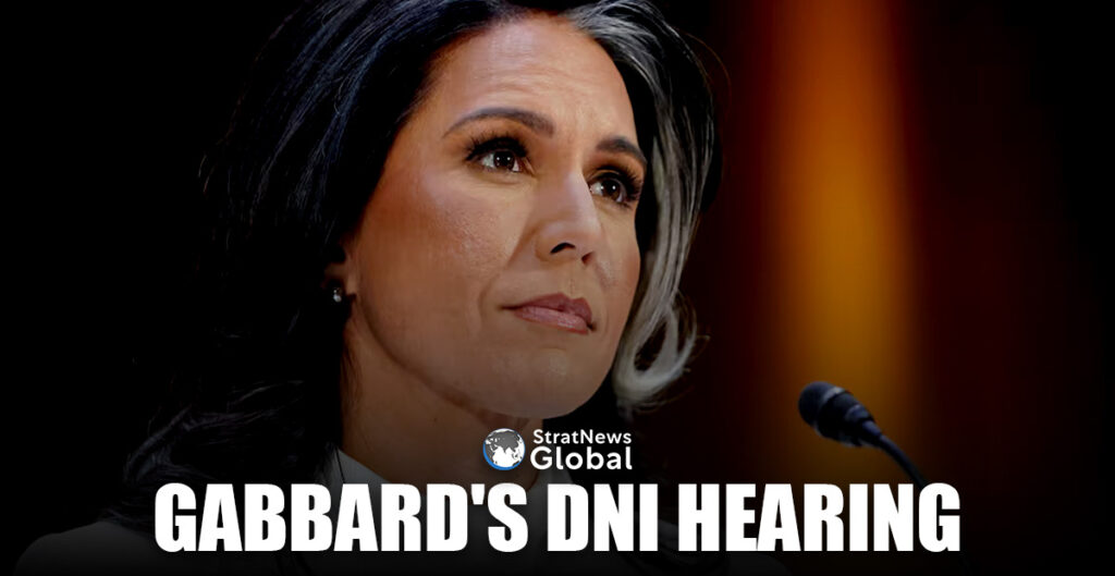 Former Representative Tulsi Gabbard, U.S. President Donald Trump's nominee to be director of national intelligence, attends to testify before a Senate Intelligence Committee confirmation hearing on Capitol Hill in Washington, U.S., January 30, 2025. REUTERS/Nathan Howard