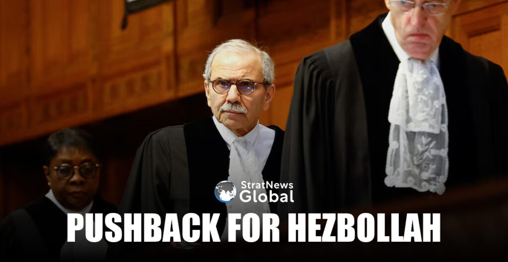 Judge Nawaf Salam, president of the International Court of Justice (ICJ) arrives at a public hearing in The Hague, Netherlands, February 21, 2024. REUTERS/Piroschka van de Wouw/File Photo