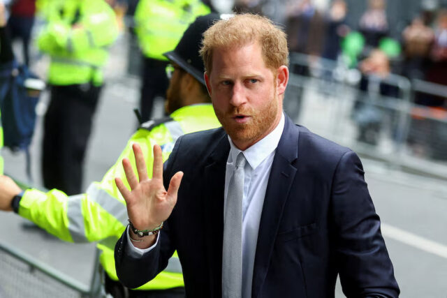 prince Harry Britain's Prince Harry, Duke of Sussex steps out of a car, outside the Rolls Building of the High Court in London, Britain June 7, 2023. REUTERS/Hannah McKay/File Photo