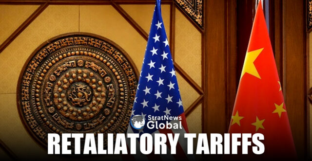 Flags of U.S. and China