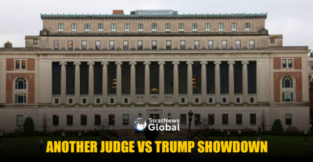 A view of the main campus of Columbia University in New York City, New York, U.S., April 12, 2025. REUTERS/Caitlin Ochs/File Photo