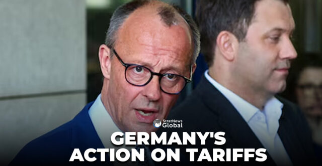 Germany's chancellor-in-waiting and leader of the Christian Democratic Union party (CDU) Friedrich Merz, gives a statement on the day Christian Democratic Union party (CDU) and Social Democratic party (SPD) have exploratory talks, in Berlin, Germany March 28, 2025. REUTERS/Christian Mang/File Photo