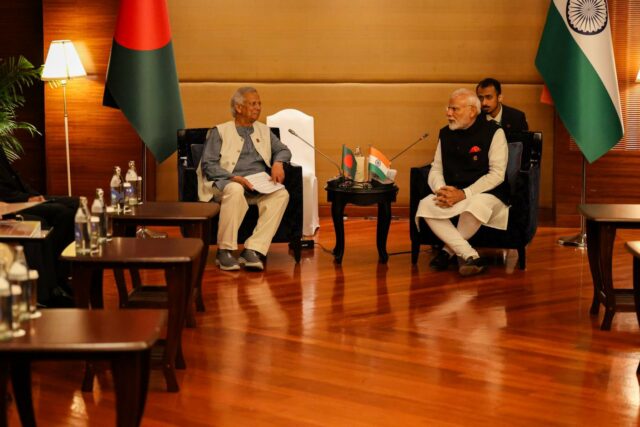 Modi and Yunus Bimstec Bangladesh Yunus Modi