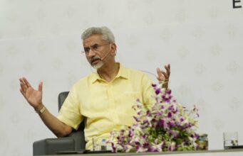 India's External Affairs Minister S Jaishankar speaking at an event organised by Charotar University of Science and Technology. Photo: x.com/DrSJaishankar
