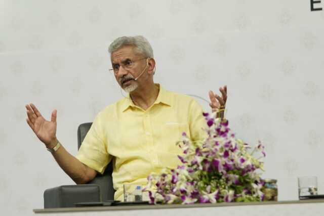India's External Affairs Minister S Jaishankar speaking at an event organised by Charotar University of Science and Technology. Photo: x.com/DrSJaishankar