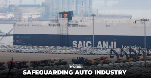 Cars (top) made by South Korea's automaker Kia Motors which is a sister company of South Korea’s biggest automaker company Hyundai Motors are ready to be shipped at the company's shipping yard at a port in Pyeongtaek, South Korea, April 2, 2025. REUTERS/Kim Hong-Ji/File photo