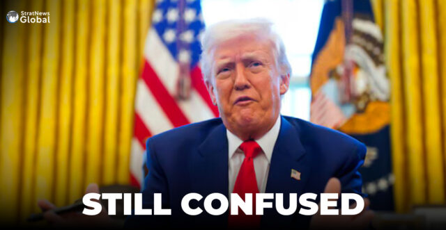 U.S. President Donald Trump speaks, as he signs executive orders and proclamations in the Oval Office at the White House in Washington, D.C., U.S., April 9, 2025. REUTERS/Nathan Howard/File Photo