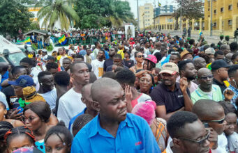 People attend the celebrations to marking the first anniversary of its ouster of President Ali Bongo, in Libreville, Gabon, August 30, 2024. REUTERS/Gerauds Wilfried Obangome/File Photo