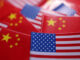 US and China flags