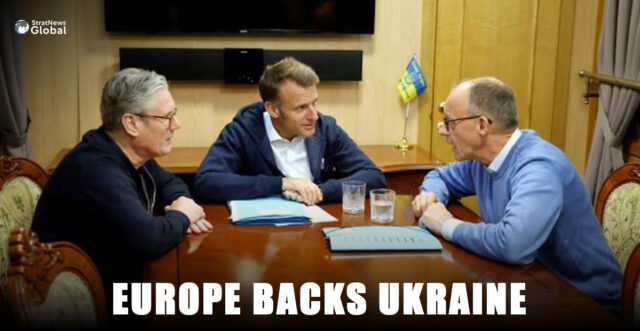 European leaders in Ukraine