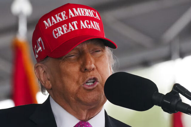 US President Donald Trump gives a speech in West Point, New York, U.S., May 24, 2025. REUTERS/Nathan Howard/File Photo