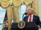 U.S. President Donald Trump takes questions from the media following former U.S. Senator David Perdue's swearing-in ceremony to be the new U.S. ambassador to China, at the White House in Washington, D.C., U.S., May 7, 2025. REUTERS/Leah Millis/File Photo