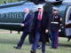 US President Donald Trump arrives to attend the G7 Leaders' Summit at the Rocky Mountain resort town of Kananaskis, Alberta, Canada, June 15, 2025. REUTERS/Chris Helgren/Pool