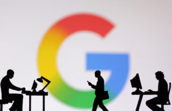 Miniature figures of people are seen in front of the new Google logo in this illustration taken May 13, 2025. REUTERS/Dado Ruvic/Illustration/File Photo