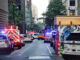An area is cordoned off with police tape during a reported active shooter situation in the Manhattan borough of New York City, U.S. July 28, 2025. REUTERS/Jeenah Moon