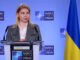 Ukrainian Deputy Prime Minister for European and Euro-Atlantic integration Olga Stefanishyna holds a joint news conference with NATO Secretary General Jens Stoltenberg after a meeting at the Alliance's headquarters in Brussels, Belgium January 10, 2022. REUTERS/Yves Herman/File Photo